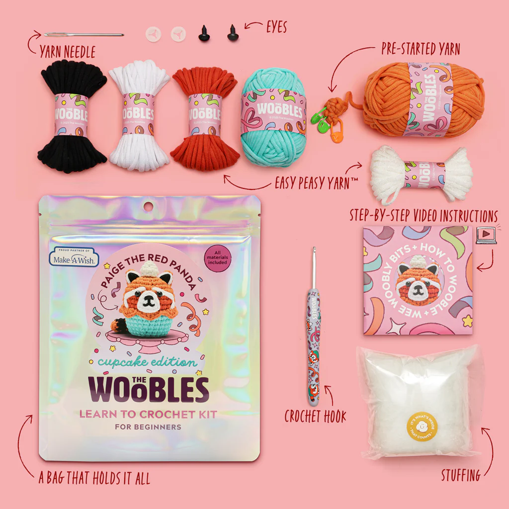 Paige the Red Panda: Cupcake Edition Crochet Kit - Image 3
